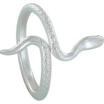 Les poulettes bijoux - bague m�tal argent� serpent - taille 50