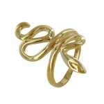 Bague femme - les poulettes - serpent plaqu or - taille 52 - couleur or