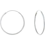 Les poulettes bijoux - boucles doreilles argent fines créoles 2cm Les poulettes bijoux - boucles doreilles argent fines créoles 2cm