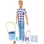 Poupée barbie ken camping - 3 ans et + - chemisette à carreaux jean paire de tennis - 6 accessoires inclus ... Poupée barbie ken camping - 3 ans et + - chemisette à carreaux jean paire de tennis - 6 accessoires inclus ...