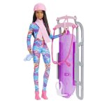 Poupée - mattel - barbie - luge dhiver - combinaison de sport - accessoires inclus Poupée - mattel - barbie - luge dhiver - combinaison de sport - accessoires inclus