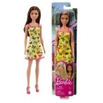 Poupée barbie robe papillons jaune Poupée barbie robe papillons jaune