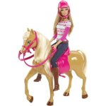 Poupe barbie et son cheval - mattel - ravissante cavalire - accessoires inclus