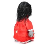 Poupée effrayante dhalloween surenhap - marche fantôme bébé - cheveux noirs robe rouge Poupée effrayante dhalloween surenhap - marche fantôme bébé - cheveux noirs robe rouge