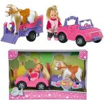 Poup�e evi avec jeep et remorque - simba. dickie. group - el jeep avec remorque - transporte ton cheval ...