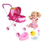 Poup�e fille mignonne et accessoires de transport de poup�e pliable jeu de r�le jeu de r�le jouet bjd ...