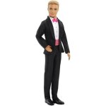 Poupée ken marié - mattel - costume noir chemise blanche et ceinture rose Poupée ken marié - mattel - costume noir chemise blanche et ceinture rose