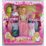 Poup�e maman avec sa petite fille + accessoires de sport