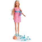 Poupée mannequin enceinte - silvertorn - steffi love - 10 accessoires inclus - rose Poupée mannequin enceinte - silvertorn - steffi love - 10 accessoires inclus - rose