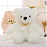 Poupe ours en peluche led animaux lumineux peluche blanc - 30cm