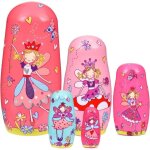 Poup�es russes � embo�ter 5 pcs poup�es � embo�tement poup�es gigognes avec f�e jouets � empiler en bois ...