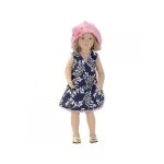 Poupe starlette 44 cm adle - bleu - petitcollin