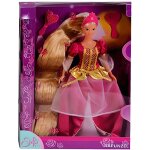 Poup�e steffi love - princesse raiponce - fuchsia - robe de princesse et cheveux longs - avec accessoires ...