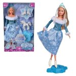 Poup�e steffi love - silvertorn - sl patinage - patinage sur glace - robe � flocons de neige - couronne ...