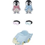 Poupée - sylvanian families - les jumeaux pingouin - voiture et lunettes - articulés Poupée - sylvanian families - les jumeaux pingouin - voiture et lunettes - articulés