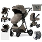 Poussette 3 en 1 bébé combinée siège - auto landau nacelle réglable sac à langer haute qualité poussette ... Poussette 3 en 1 bébé combinée siège - auto landau nacelle réglable sac à langer haute qualité poussette ...