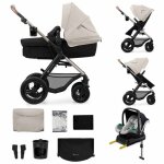 Poussette 3 en 1 multifonction kinderkraft moov2 de la naissance  27kg sige 2 en 1 roues gonflables ...