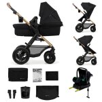 Poussette 3 en 1 multifonction kinderkraft moov2 de la naissance  27kg sige 2 en 1 roues gonflables ...