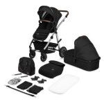 Poussette combine 2en1 lionelo amber - pack poussette canne nacelle sac et accessoires - grand rous ...