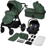 Poussette bb 3en1 lionelo layla - naissance jusqu 22kg - inclu nacelle sige auto isize sac et accessoires ...