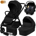 Poussette bb 3en1 lionelo layla - naissance jusqu 22kg - inclu nacelle sige auto isize sac et accessoires ...