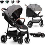 Poussette b�b� compacte lionelo alexia - de 6 � 36 mois - capote xxl - moustiquaire incluse - gris