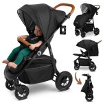 Poussette tout terrain lionelo natt - grandes roues gonflables - lgre & pliable - jusqu 22 kg - noir ...