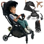 Poussette canne compacte lionelo julie one - jusuq 22 kg - lgre & pliable - accessoires - noir