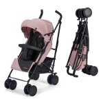 Poussette canne siesta - kinderkraft - position allong�e - pliable / compacte - rose