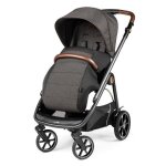 Poussette citadine peg perego veloce fiat 500 - gris noir et dor - hamac rversible - 4 roues