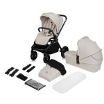 Poussette combine 2en1 lionelo mika plus - naissance jusqu 22kg - pack poussette duo nacelle sac et ...