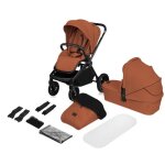 Poussette combine 2en1 lionelo mika plus - naissance jusqu 22kg - pack poussette duo nacelle sac et ...