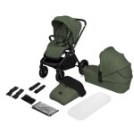 Poussette combine 2en1 lionelo mika plus - naissance jusqu 22kg - pack poussette duo nacelle sac et ...