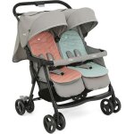 Poussette double - joie - aire twin - gris - 4 roues - naissance - nectar & mineral