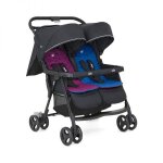 Poussette double joie aire twin - rosy & sea - 4 roues - pliage dune main