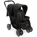 Trottine poussette double twinbi noir etoile