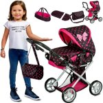Poussette pour poupe 3 - en - 1: landau poussette porte - bb + sac et literie - kinderplay (kp0200g ...