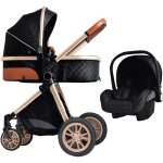 Poussette multifonctionnelle 3 en 1 pour b�b� facile � plier portable si�ge de s�curit� standard ue noir ...