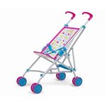 Poussette pour poupes - milly mally - julia - cadre en mtal - roues en plastique - couleur candy