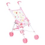 Poussette pour poupe mimosa - petitcollin - rose - pour enfant  partir de 3 ans