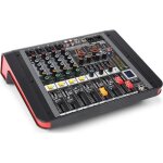 Table de mixage amplifie power dynamics pdm - m404a - 4 canaux xlr / rca - galiseur 7 bandes - usb ...
