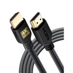 Powerbear 4k hdmi cable 3 m high speed braided nylon & gold connectors 4k 60hz ultra hd 2k 1080p arc ...