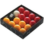Boules de billard powerglide - rouge / jaune - tailles standard - 2 pouces Boules de billard powerglide - rouge / jaune - tailles standard - 2 pouces