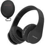 Powerlocus - casque bluetooth pliable hd st�r�o avec micro sd / tf pour pc t�l�phones mac - noir