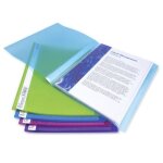 Prot�ge - documents - rapesco - flexi - lot de 10 - 20 pochettes a4 - couleurs vives transparentes