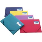 Porte - documents a4 - rapesco - lot de 5 - couleurs vives - imperm�able - 3 rabats