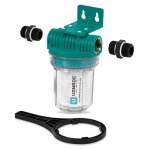 Pr�filtre 12cm pour pompes � eau et installations hydrophores ? 4000l - h max. ? 10bar ? filtre secondaire ...