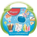 Ma premiere malette de coloriage jumbo maxi : 10 feutres lavables + 12 crayons cire + 1 poster geant ...