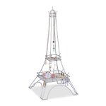 Relaxdays présentoir à bijoux tour eiffel colliers bagues et bracelets métal hxlxp 47 x 21 x 21 cm argenté ... Relaxdays présentoir à bijoux tour eiffel colliers bagues et bracelets métal hxlxp 47 x 21 x 21 cm argenté ...