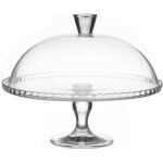 Prsentoir  gteau - paris prix - 32cm - verre - transparent - rond